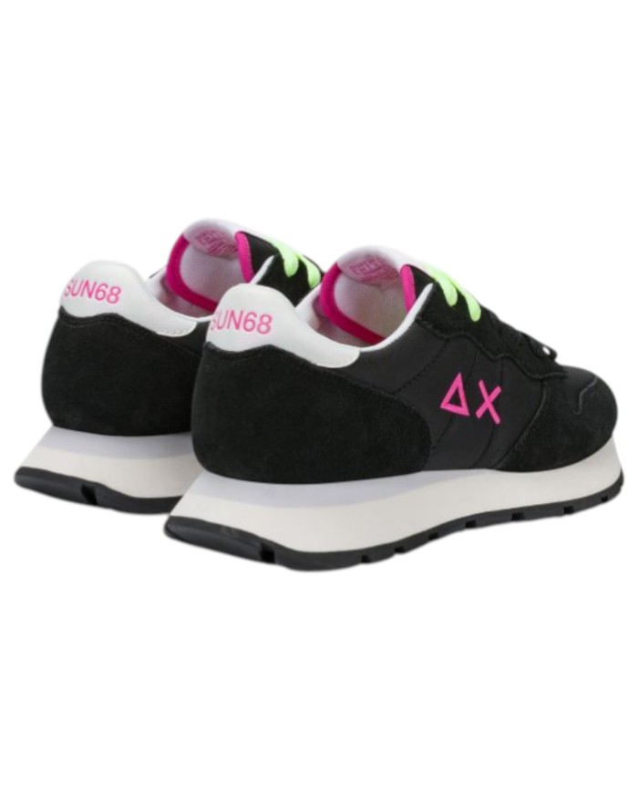 Sneakers Sun 68 Donna Ally Solid Δ X Suede Nylon Nero Fuxia Fluo