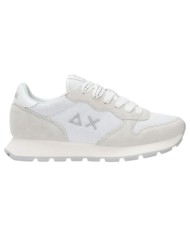 Sneakers Sun 68 Donna Ally Glitter Textile Δ X Suede Nylon Bianco