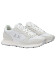 Sneakers Sun 68 Donna Ally Glitter Textile Δ X Suede Nylon Bianco