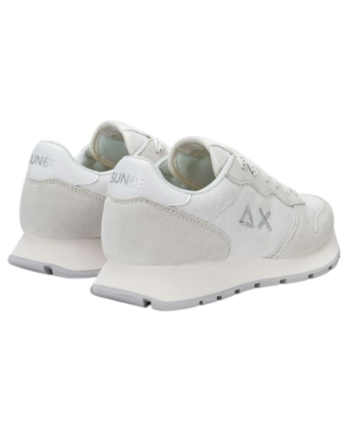 Sneakers Sun 68 Donna Ally Glitter Textile Δ X Suede Nylon Bianco