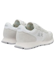 Sneakers Sun 68 Donna Ally Glitter Textile Δ X Suede Nylon Bianco