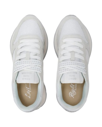 Sneakers Sun 68 Donna Ally Glitter Textile Δ X Suede Nylon Bianco