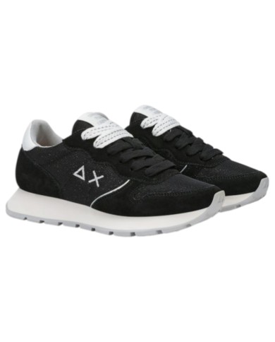 Sneakers Sun 68 Donna Ally Glitter Textile Δ X Suede Nylon Nero