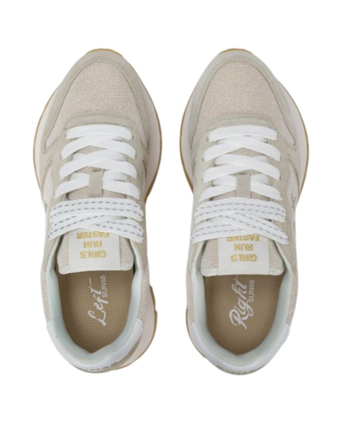 Sneakers Sun 68 Donna Ally Glitter Textile Δ X Suede Nylon Oro