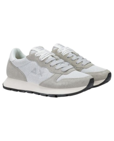Sneakers Sun 68 Donna Ally Glitter Textile Δ X Suede Nylon Argento