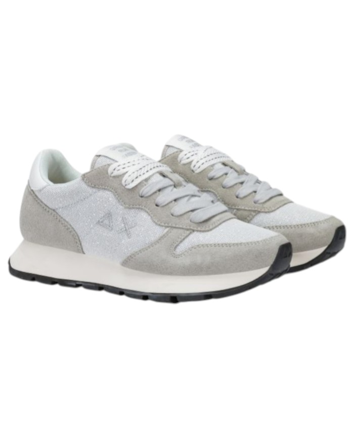 Sneakers Sun 68 Donna Ally Glitter Textile Δ X Suede Nylon Argento