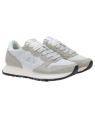 Sneakers Sun 68 Donna Ally Glitter Textile Δ X Suede Nylon Argento