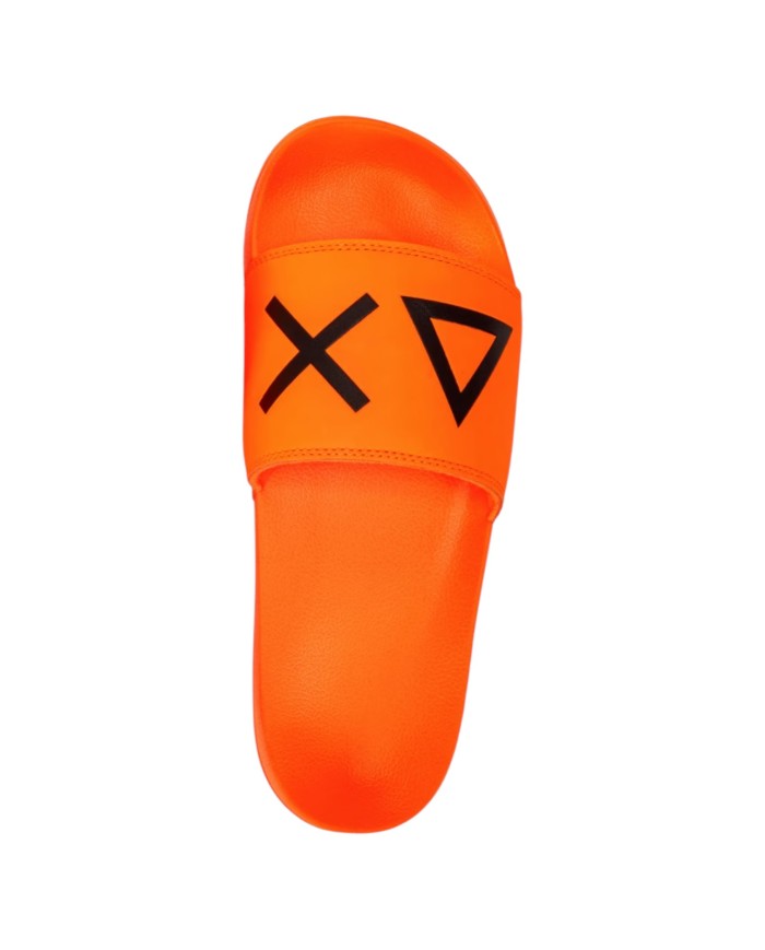 Ciabatte Sun 68 Uomo Slippers Logo Δ X Pu Arancio Fluo