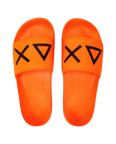 Ciabatte Sun 68 Uomo Slippers Logo Δ X Pu Arancio Fluo