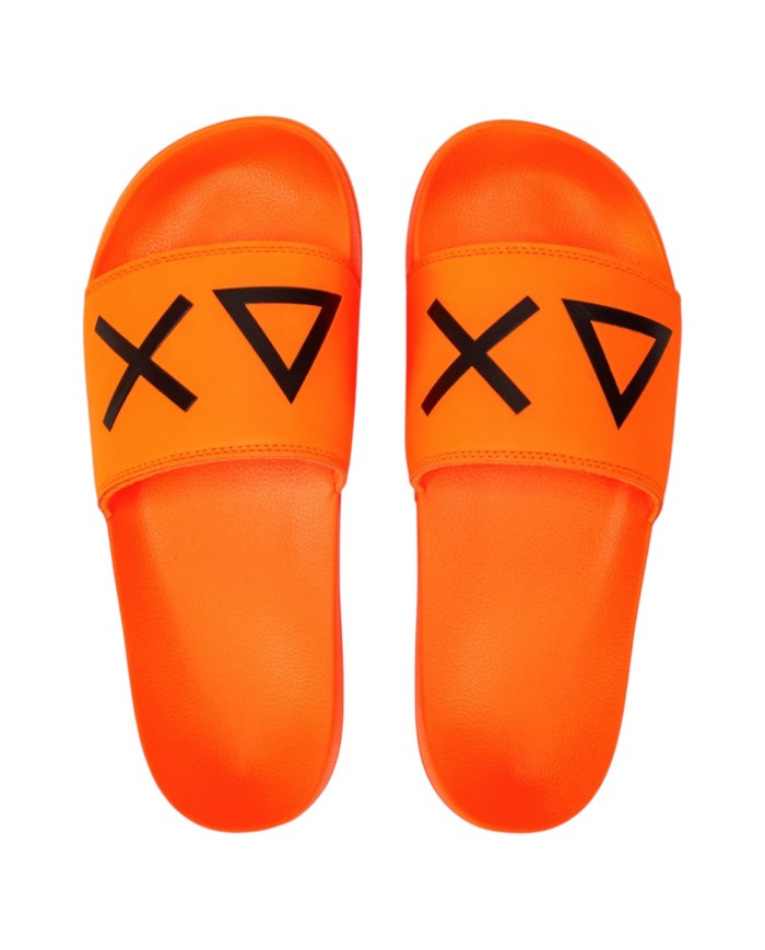 Ciabatte Sun 68 Uomo Slippers Logo Δ X Pu Arancio Fluo
