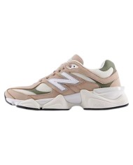 Sneakers New Balance Uomo 9060 Leather Suede Mesh Taupe Olive Green