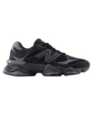 Sneakers New Balance Uomo 9060 Leather Suede Mesh Black Castlerock Grey