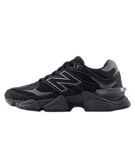 Sneakers New Balance Uomo 9060 Leather Suede Mesh Black Castlerock Grey