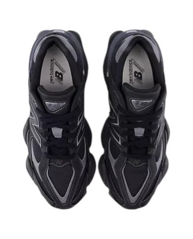 Sneakers New Balance Uomo 9060 Leather Suede Mesh Black Castlerock Grey