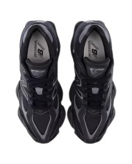 Sneakers New Balance Uomo 9060 Leather Suede Mesh Black Castlerock Grey