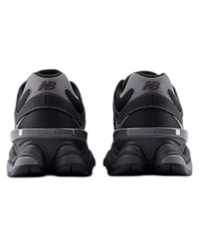 Sneakers New Balance Uomo 9060 Leather Suede Mesh Black Castlerock Grey