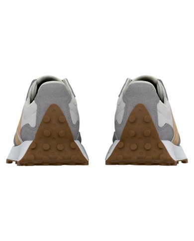 Sneakers Donna New Balance 327 Mesh Leather Suede White Grey Matter Gold Metallic