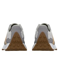 Sneakers Donna New Balance 327 Mesh Leather Suede White Grey Matter Gold Metallic