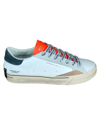 Sneakers Crime London Uomo Distressed 2.0 Leather Suede White