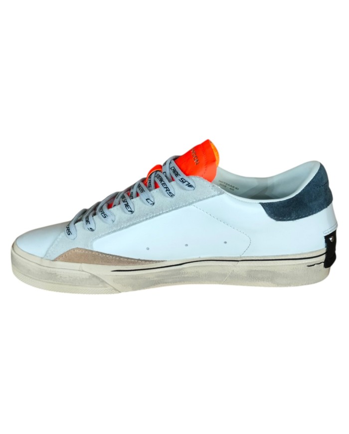 Sneakers Crime London Uomo Distressed 2.0 Leather Suede White