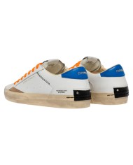 Sneakers Crime London Uomo Distressed Low Leather Suede White Blue
