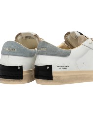 Sneakers Crime London Uomo Distressed 2.0 Leather Suede White Stone Grey
