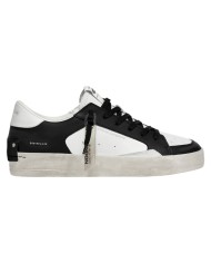 Sneaker Crime London Uomo Sk8 Deluxe Leather Black White