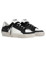 Sneaker Crime London Uomo Sk8 Deluxe Leather Black White