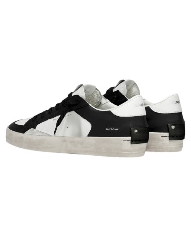 Sneaker Crime London Uomo Sk8 Deluxe Leather Black White