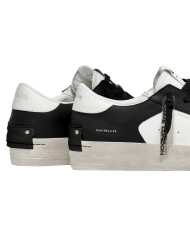 Sneaker Crime London Uomo Sk8 Deluxe Leather Black White