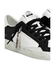 Sneaker Crime London Uomo Sk8 Deluxe Leather Black White