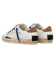 Sneaker Crime London Uomo Sk8 Deluxe Leather White Brown Sugar