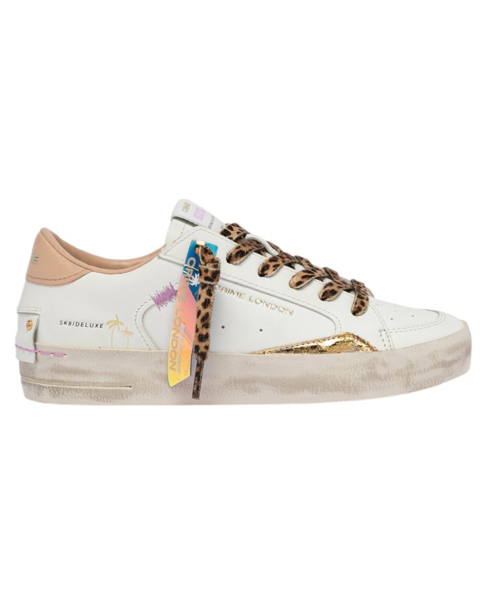 Sneakers Crime London Donna Sk8 Deluxe Leather Savage White