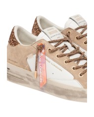 Sneakers Crime London Donna Sk8 Deluxe Suede Leather White Sand Champagne Dust