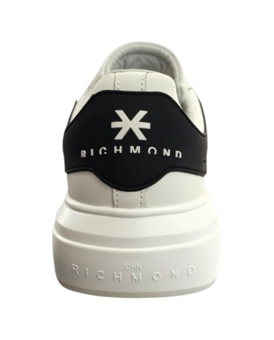 Sneaker Uomo John Richmond 31014 Action Leather New Logo Leather White Black