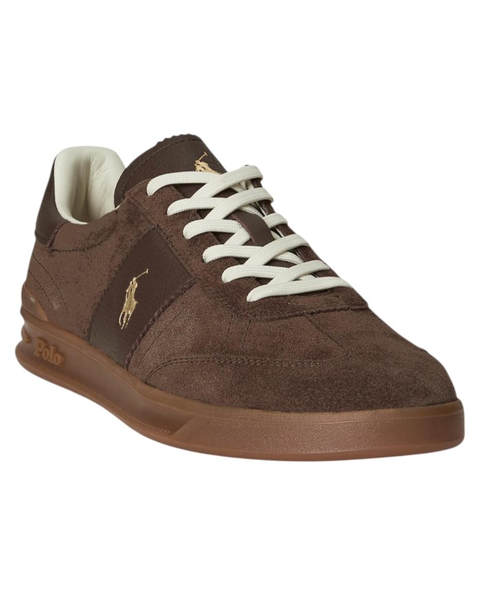Sneaker Uomo Polo Ralph Lauren Heritage  in Camoscio Aera PP-SK-LTL Lather Brown