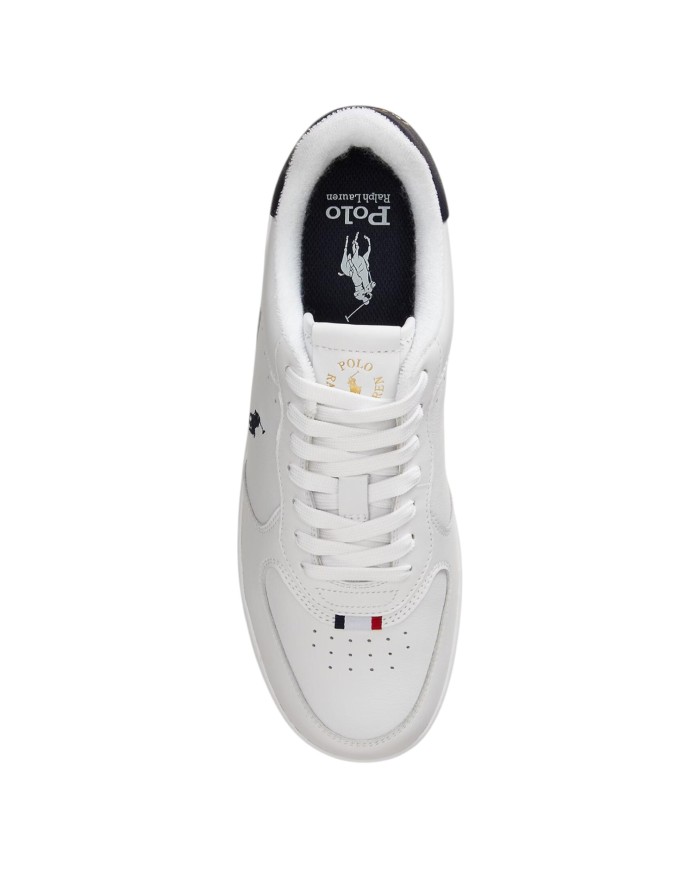 Sneaker Uomo Ralph Lauren Masters Court Leather White Black Red