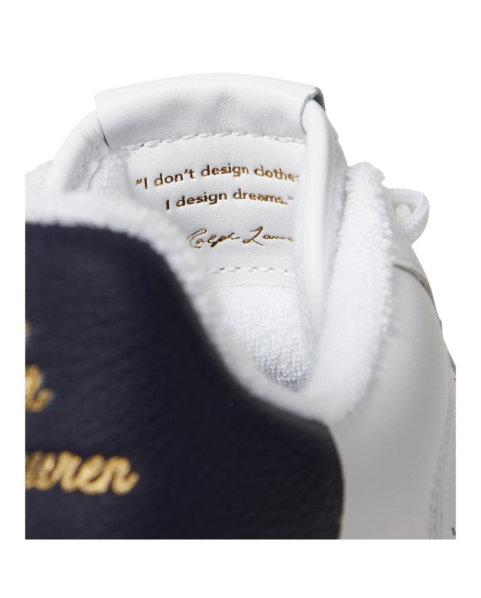 Sneaker Uomo Ralph Lauren Masters Court Leather White Black Red