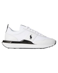 Sneaker Uomo Ralph Lauren Train 89 in Camoscio e Oxford White Black