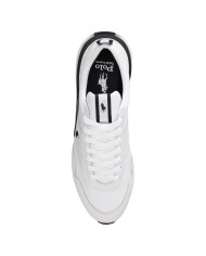 Sneaker Uomo Ralph Lauren Train 89 in Camoscio e Oxford White Black