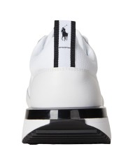 Sneaker Uomo Ralph Lauren Train 89 in Camoscio e Oxford White Black