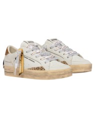 Sneakers Crime London Donna Sk8 Deluxe Glitter Leather White Tequila Night