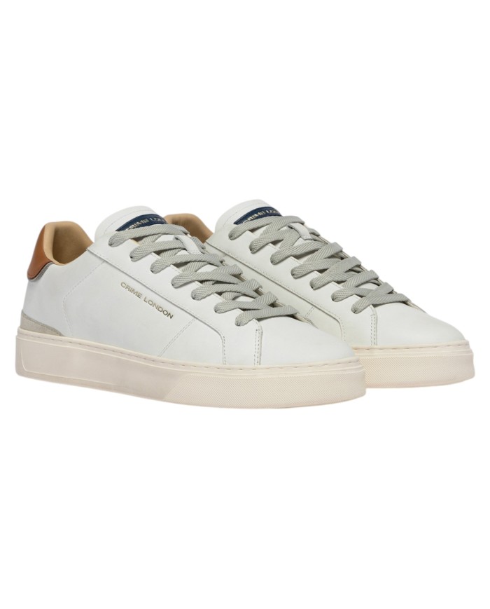 Sneakers Crime London Uomo Blade Leather White Caramel Brûlée