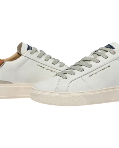 Sneakers Crime London Uomo Blade Leather White Caramel Brûlée