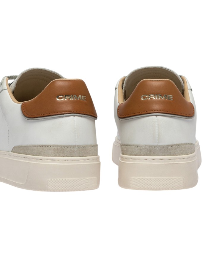 Sneakers Crime London Uomo Blade Leather White Caramel Brûlée