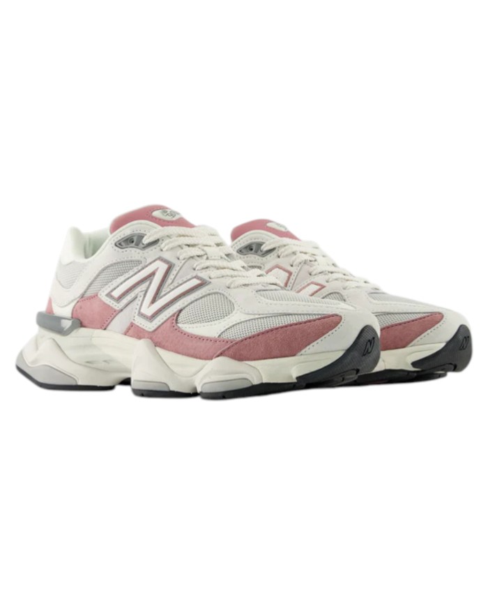 Sneakers Donna New Balance Unisex 9060 Mesh Leather White Rosewood
