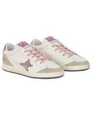 Sneakers Ama Brand Donna Sun Glitter Suede Leather White