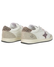 Sneakers Ama Brand Donna Sun Glitter Suede Leather White