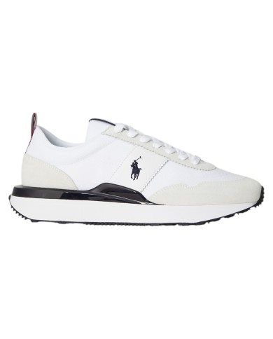 Sneaker Uomo Ralph Lauren Train 89 in Camoscio e Oxford White Navy