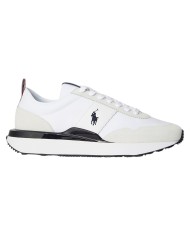 Sneaker Uomo Ralph Lauren Train 89 in Camoscio e Oxford White Navy